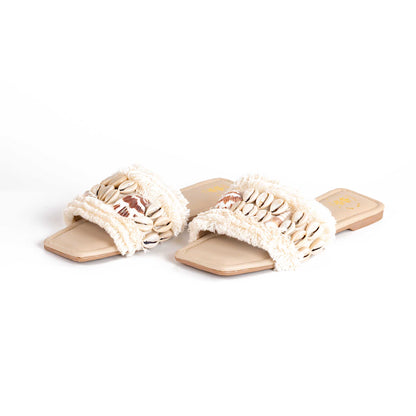 Embellished  Shell Sandals