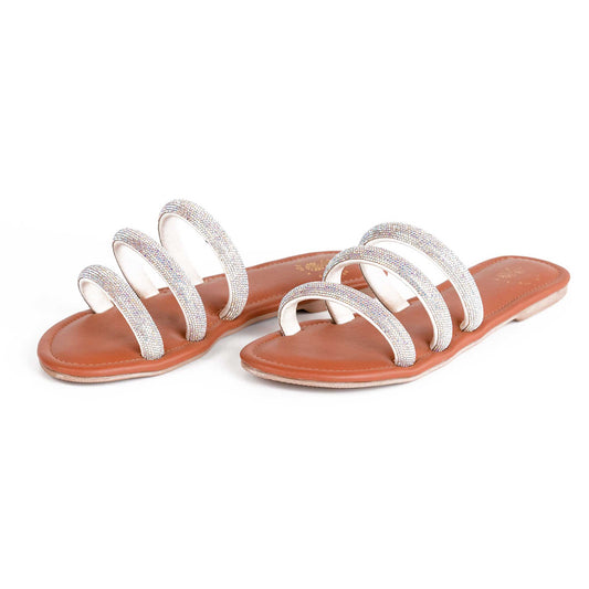 Classic Bling Sandals - Tan Brown