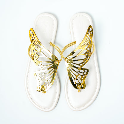 Butterfly Wings Flats - Golden