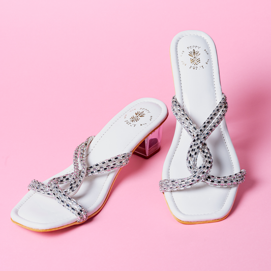 Sparkling Mules – White Frost