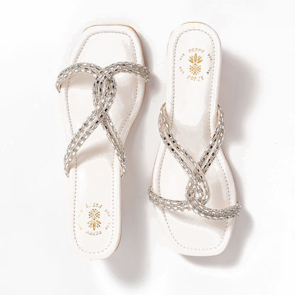 Sparkling Mules – White Frost